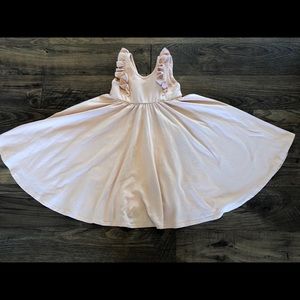 Remie Girl size 4 Blush Tank Ruffle Dress